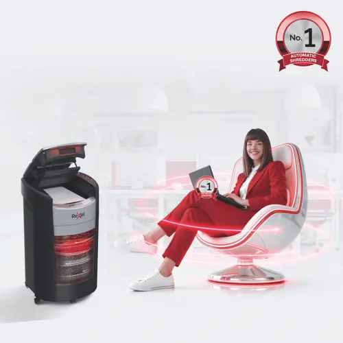 Rexel ShredMax AutoFeed+ 300X Paper Shredder P4 25-litre waste