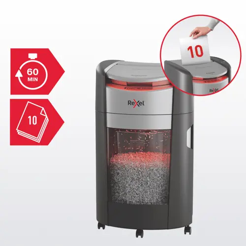 Rexel ShredMax AutoFeed+ 300X Paper Shredder P4 25-litre waste
