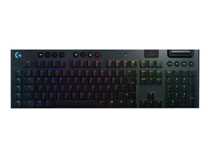 Logitech G G915 LIGHTSPEED Wireless RGB Mechanical Gaming Keyboard - GL Tactile clavier RF sans fil + Bluetooth Portuguais Charbon