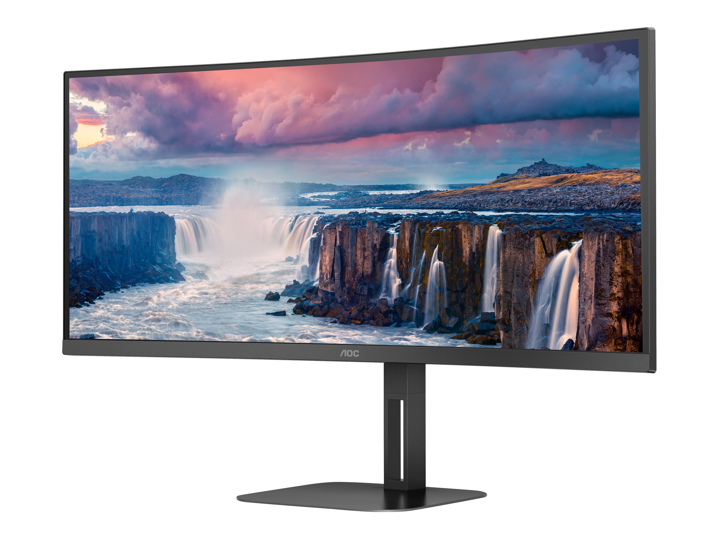 AOC Value-line CU34V5C/BK - V5 series - LED-Monitor - gebogen - 86.4 cm (34)