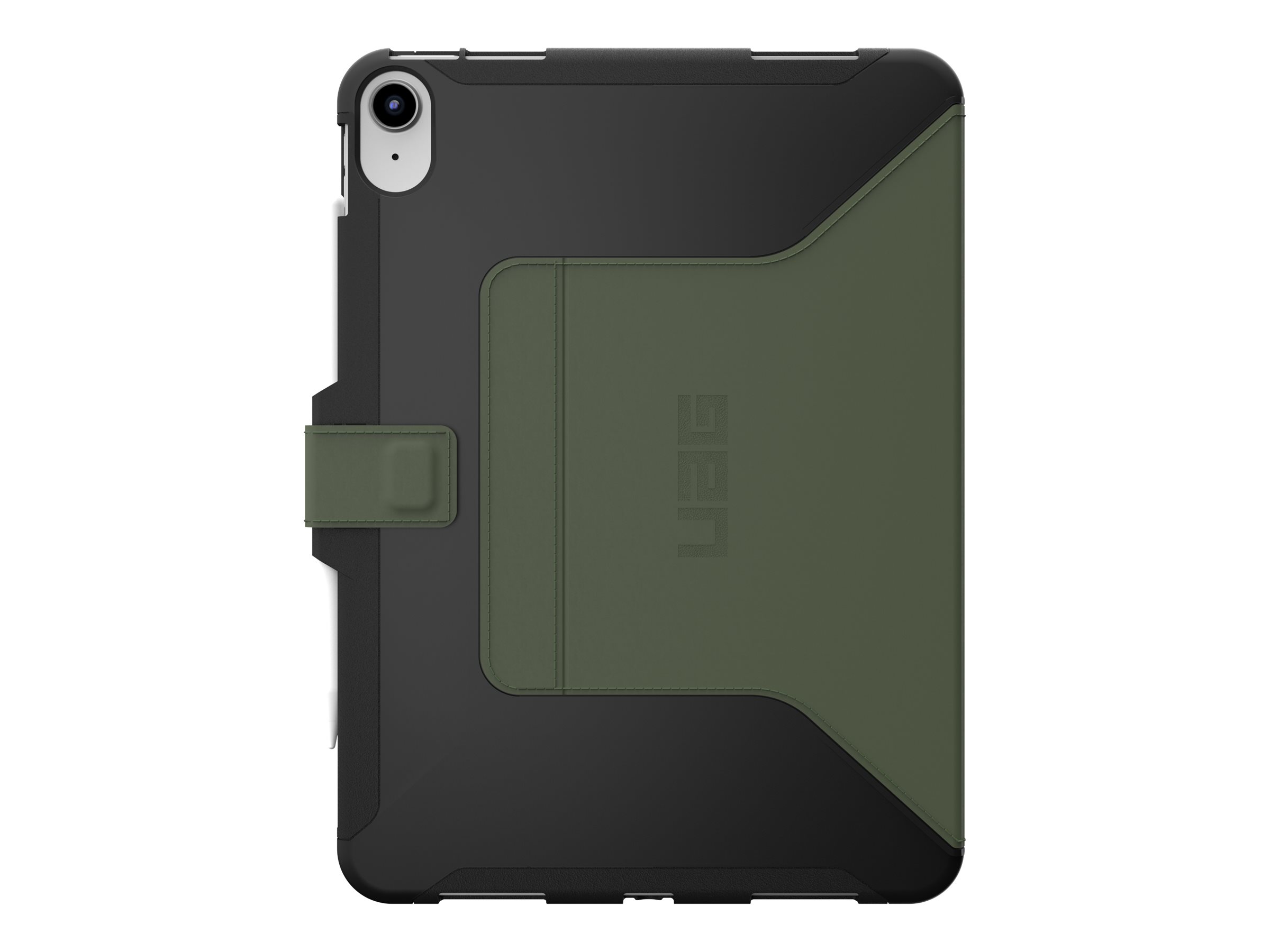 Urban Armor Gear UAG Rugged Case for iPad 10.9 (10th Gen, 2022) - Scout Folio Black/Olive - Bildschirmschutz fr Tablet - Thermoplastisches Polyurethan (TPU)