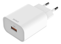 Deltaco USB wall charger 1x USB-A fast charging 18 W white