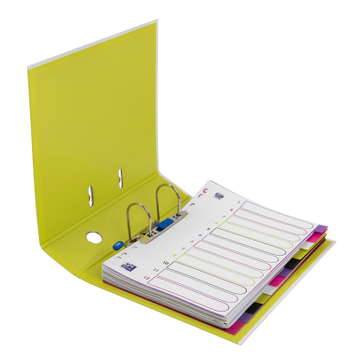 Oxford myColour Strong-Line Ordner wei� Kunststoff 8.0 cm DIN A4