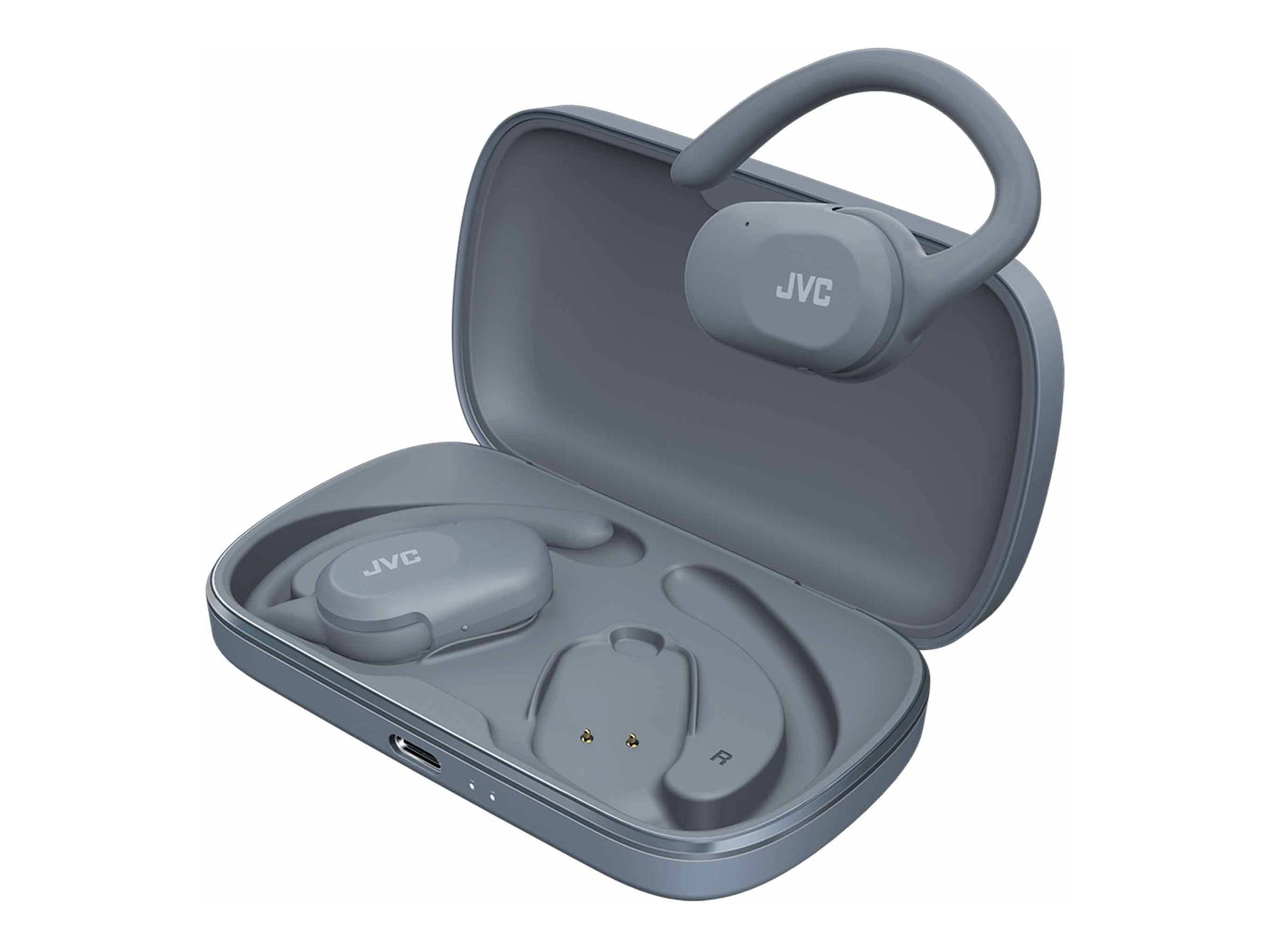 JVC HA-NP40T Auriculares True Wireless Stereo (TWS) gancho de oreja, Dentro de odo Llamadas/Msica Bluetooth Gris