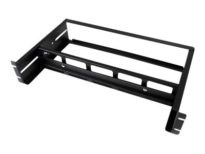 StarTech.com 19 DIN Rail Rackmount Kit einstellbar mit Hutschiene/Mini/ G-Schiene - Rack-Schienen-Kit - Schwarz - 2U - 48.3 cm (19)