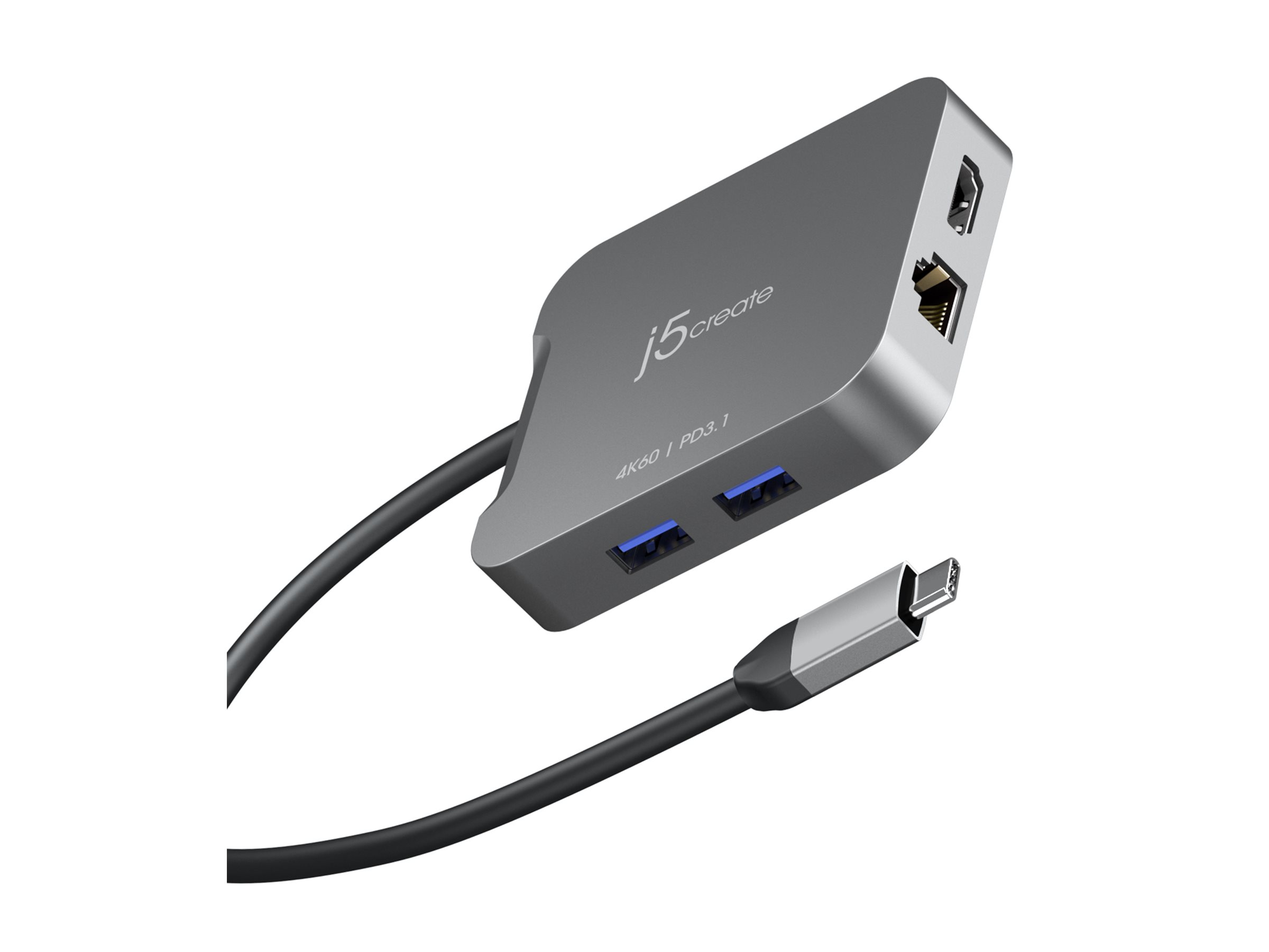 j5create JCD3191-N base para port�til y replicador de puertos Al�mbrico USB 3.2 Gen 2 (3.1 Gen 2) Type-C Gris