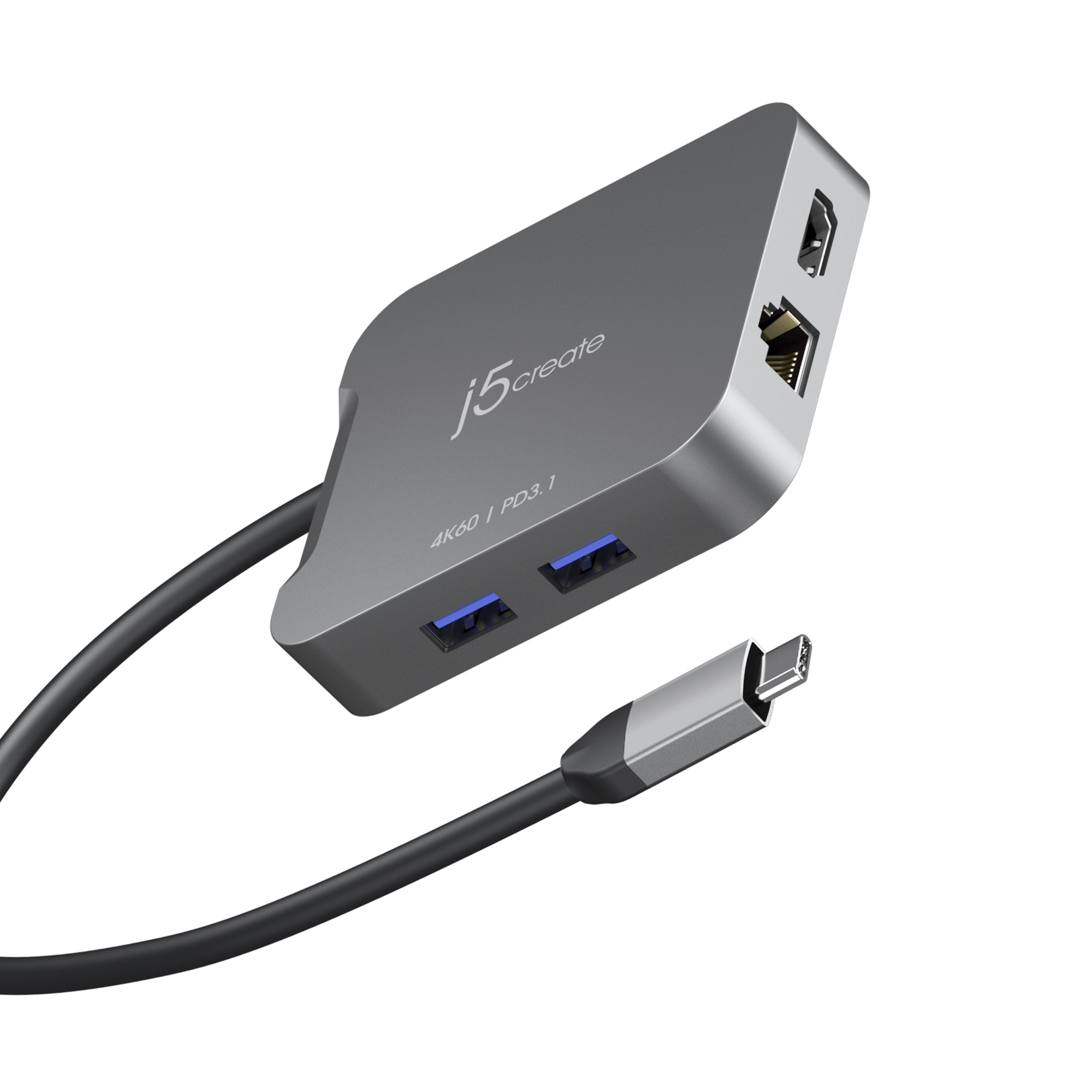 j5create JCD3191-N base para port�til y replicador de puertos Al�mbrico USB 3.2 Gen 2 (3.1 Gen 2) Type-C Gris