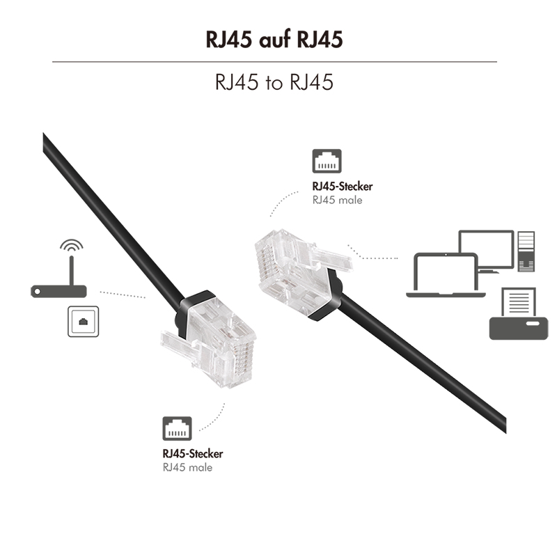 LogiLink Patchkabel CAT6A U/UTP Slim High-Flex schwarz - Kabel - Netzwerk