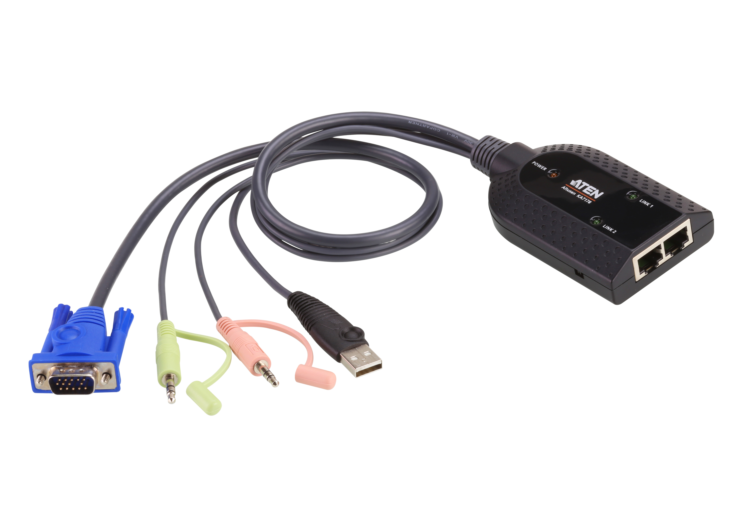 ATEN KA7178 cable para video, teclado y ratn (kvm) Negro