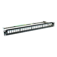 InLine Patch Panel 19 1U Cat.6A 24-porte, per Snap-In Keystone, nero