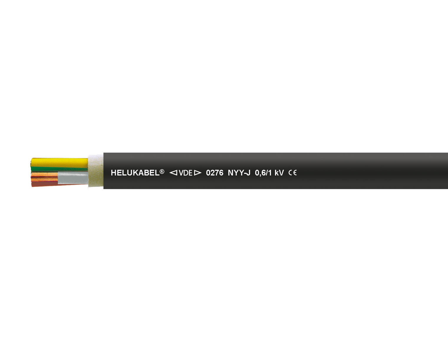 HELUKABEL NYY-O 4x25 RM Eca Trommel 500mPVC Erdkabel ohne Schutzleiter Cable de baja tensin
