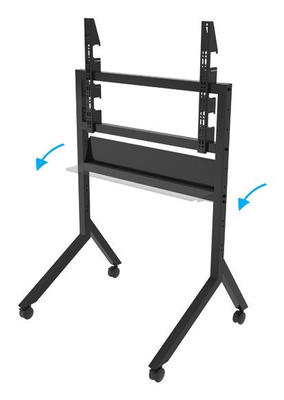 B-TECH Momentum BT8545 - Wagen - f�r Flachbildschirm - Stahl - Schwarz - Bildschirmgr��e: 139.7 - 218 cm (55-86)