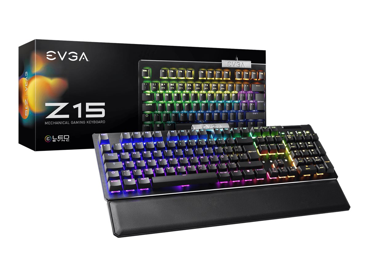 EVGA Z15 tastiera USB Tedesco Nero