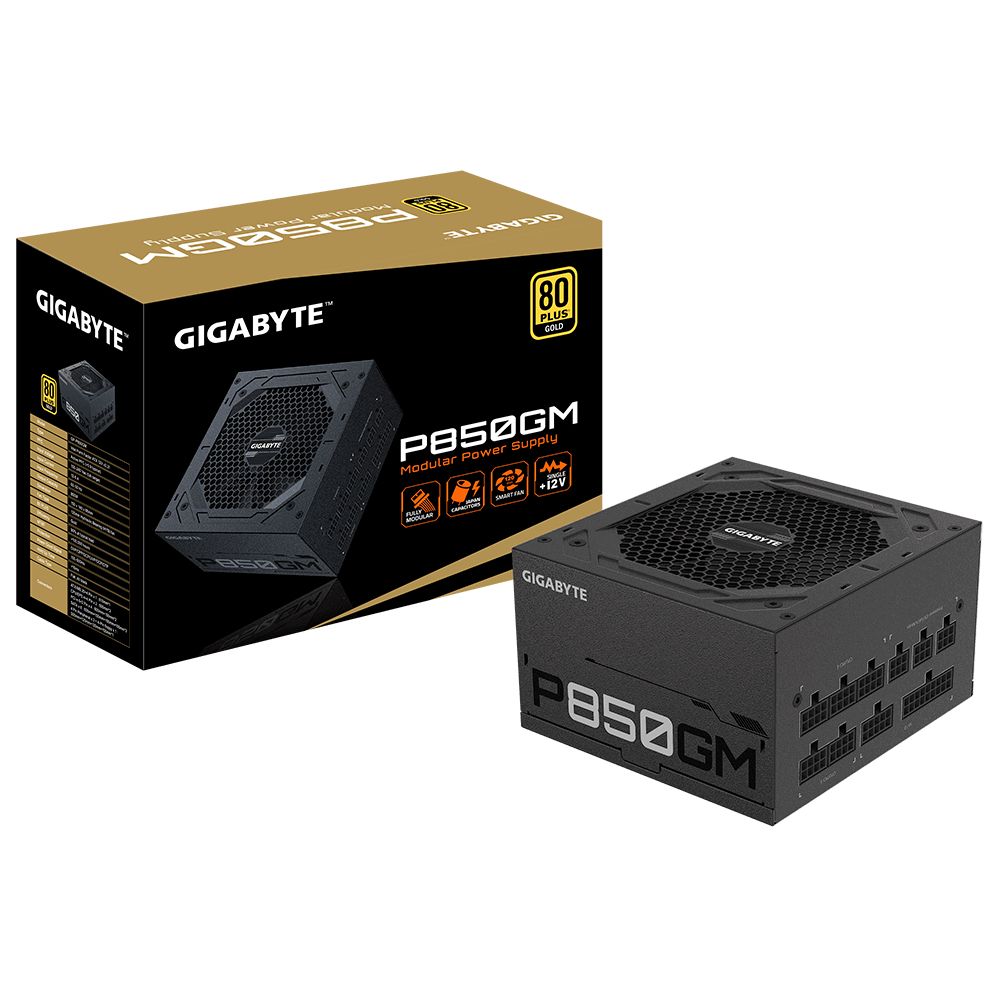 Gigabyte P850GM unidad de fuente de alimentaci�n 850 W 20+4 pin ATX ATX Negro