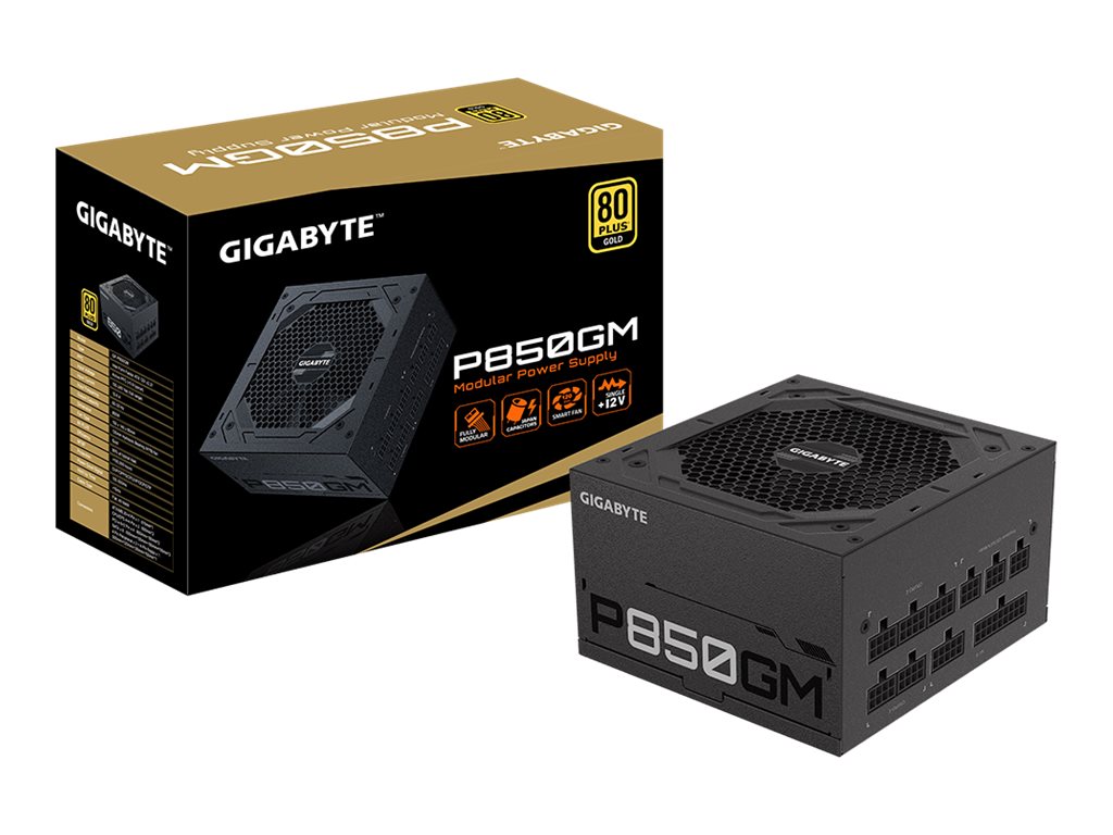 Gigabyte P850GM unidad de fuente de alimentaci�n 850 W 20+4 pin ATX ATX Negro