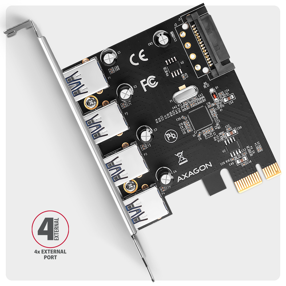 Axagon PCEU-430RS tarjeta y adaptador de interfaz Interno USB 3.2 Gen 1 (3.1 Gen 1)