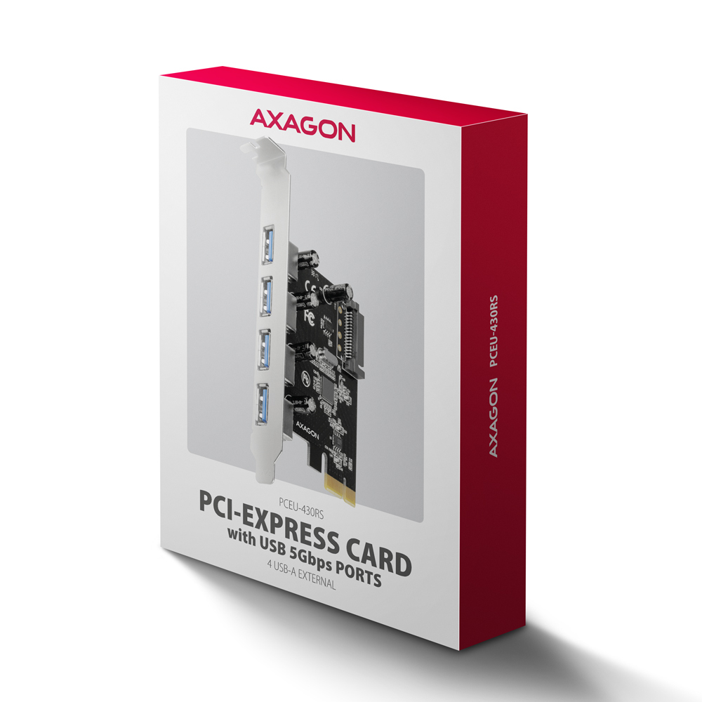 Axagon PCEU-430RS tarjeta y adaptador de interfaz Interno USB 3.2 Gen 1 (3.1 Gen 1)