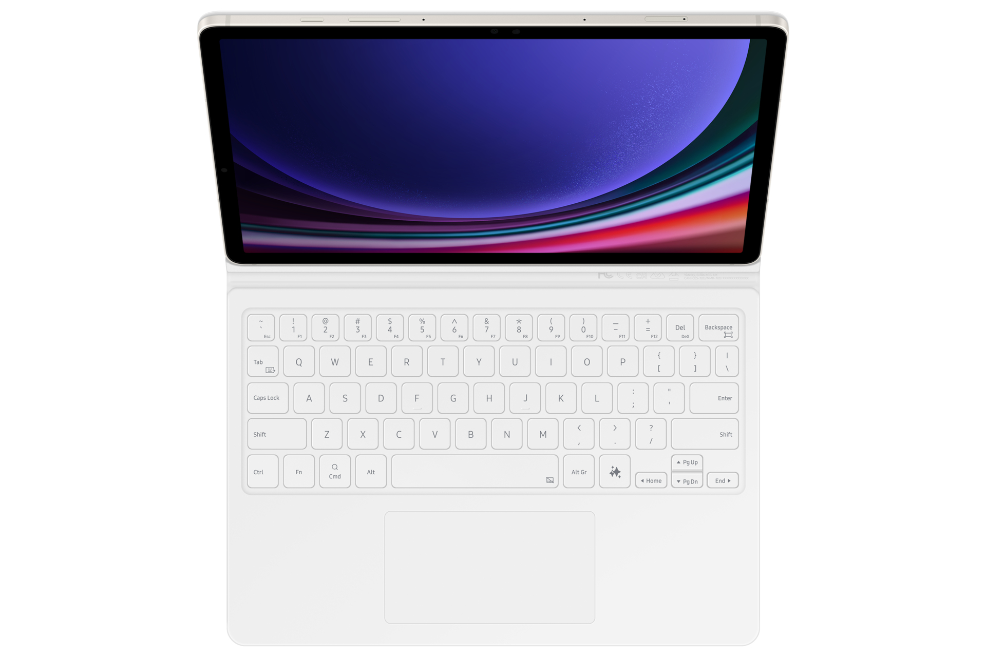 Samsung EF-DX725 QWERTY English Pogo Pin White
