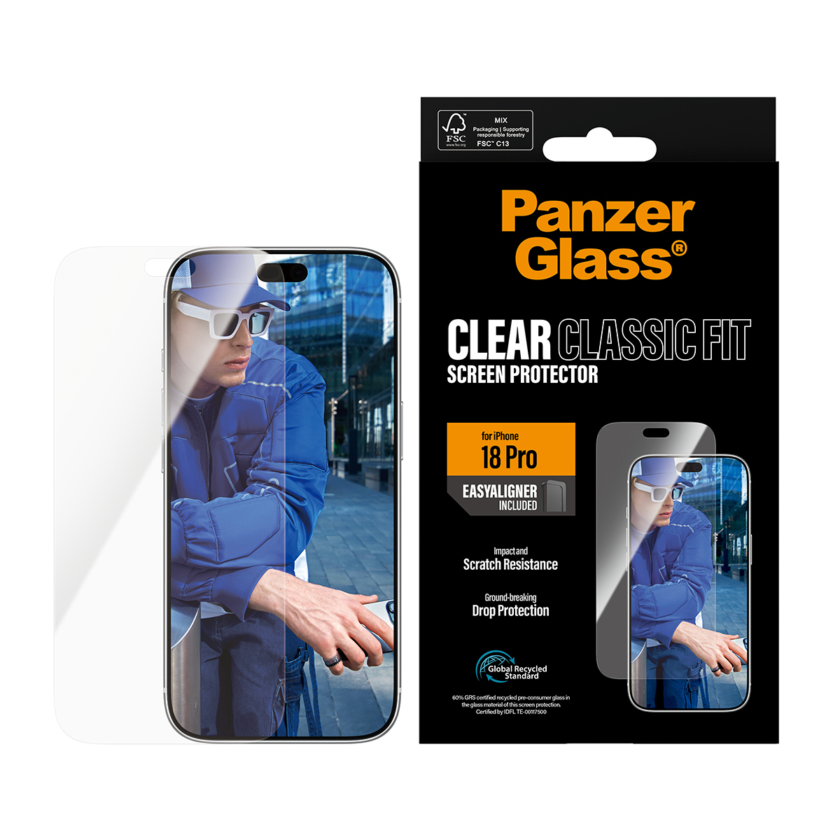 PanzerGlass � Screen Protector iPhone 2026 Pro | Classic fit w. EasyAligner Protector de pantalla 1 pieza(s)
