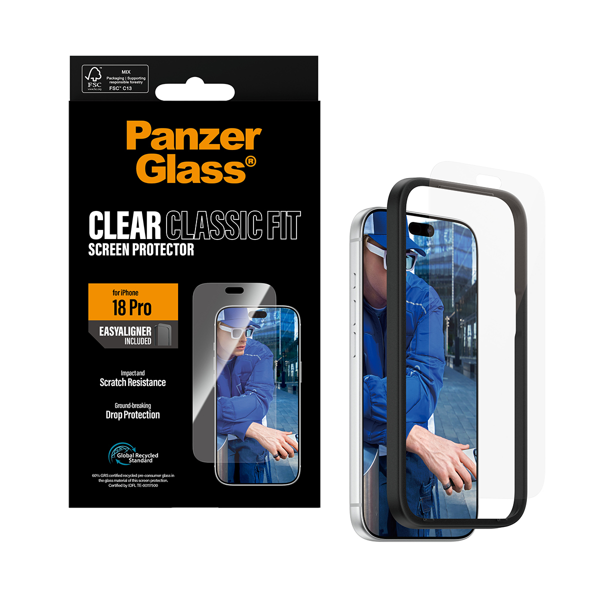 PanzerGlass � Screen Protector iPhone 2026 Pro | Classic fit w. EasyAligner Protector de pantalla 1 pieza(s)