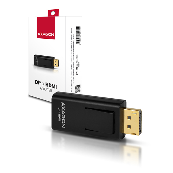 Axagon RVD-HI cble vido et adaptateur DisplayPort HDMI Noir