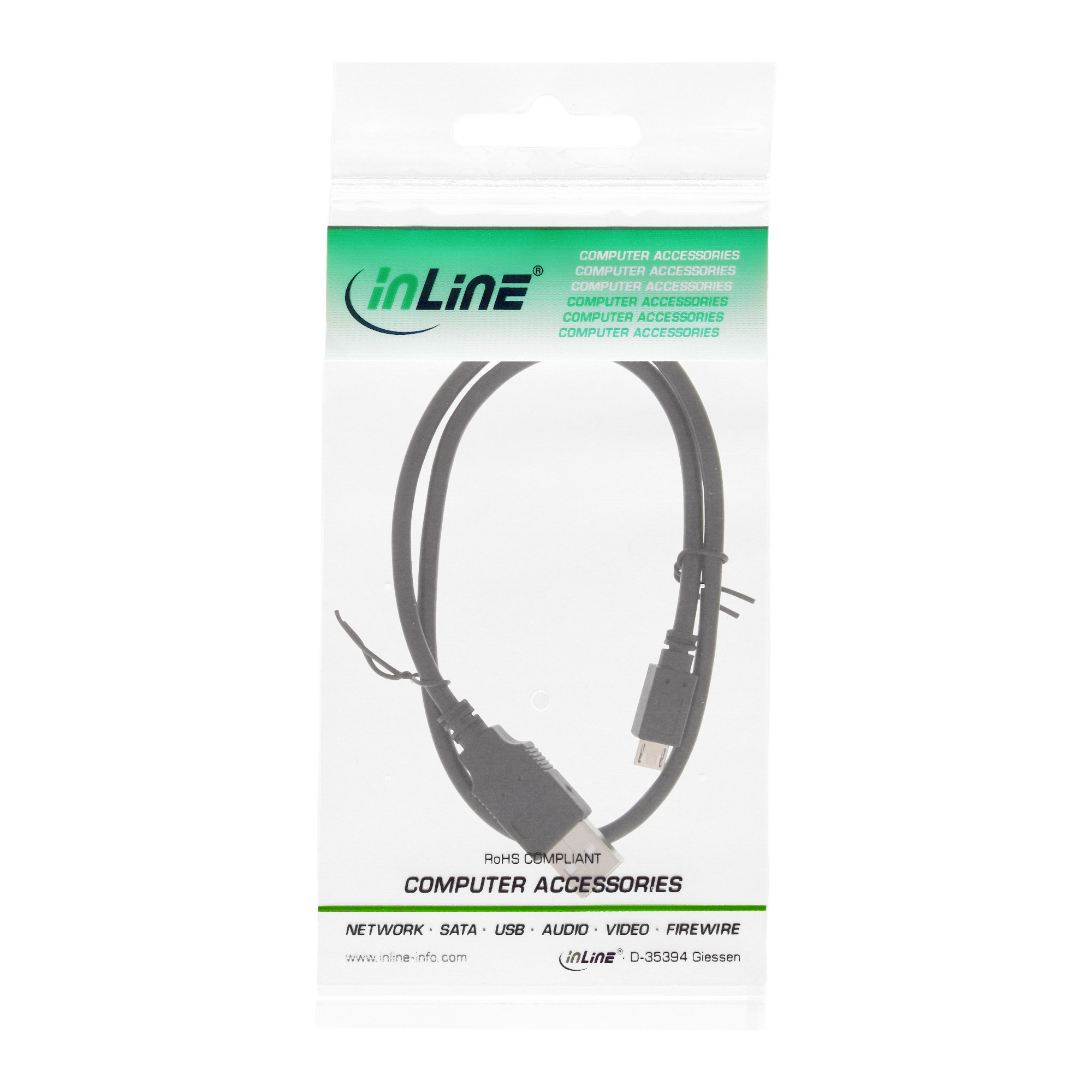 InLine USB-Kabel - Micro-USB Typ B (M) zu USB (M)