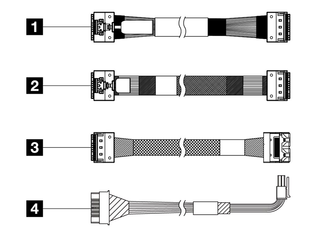 Lenovo ThinkSystem SR650 V3 2.5* Chassis Front BP3 - Kabel-/Adapterset - Digital/Daten