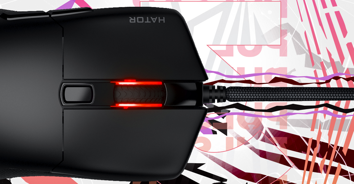 Hator Pulsar 3 black Gaming Mouse - Optical Yellow Switches PixArt PMW - Maus