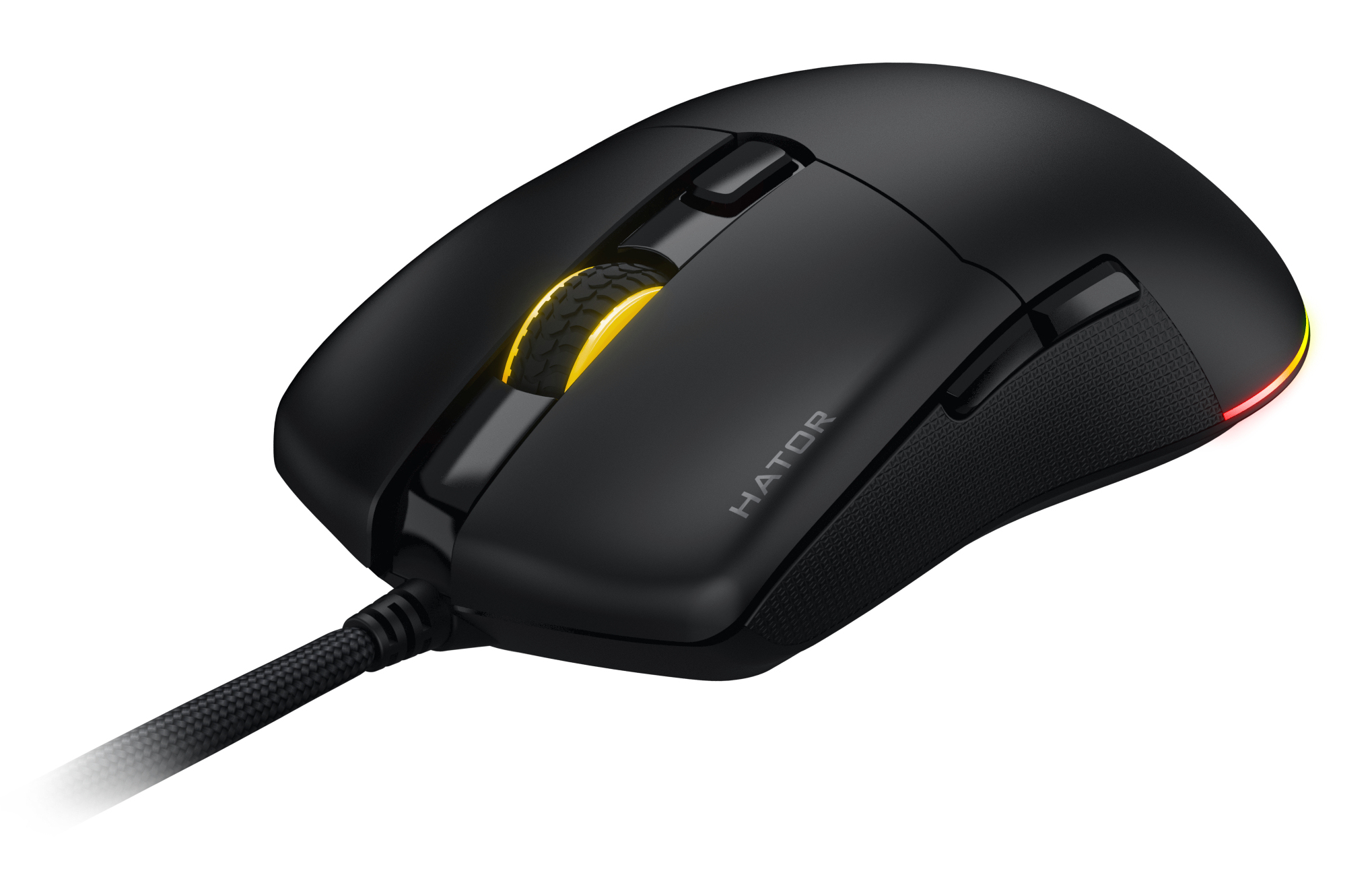 Hator Pulsar 3 black Gaming Mouse - Optical Yellow Switches PixArt PMW - Maus