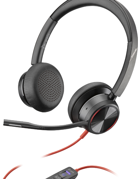 POLY Blackwire 8225 Auriculares Almbrico Diadema Oficina/Centro de llamadas USB Tipo C Negro