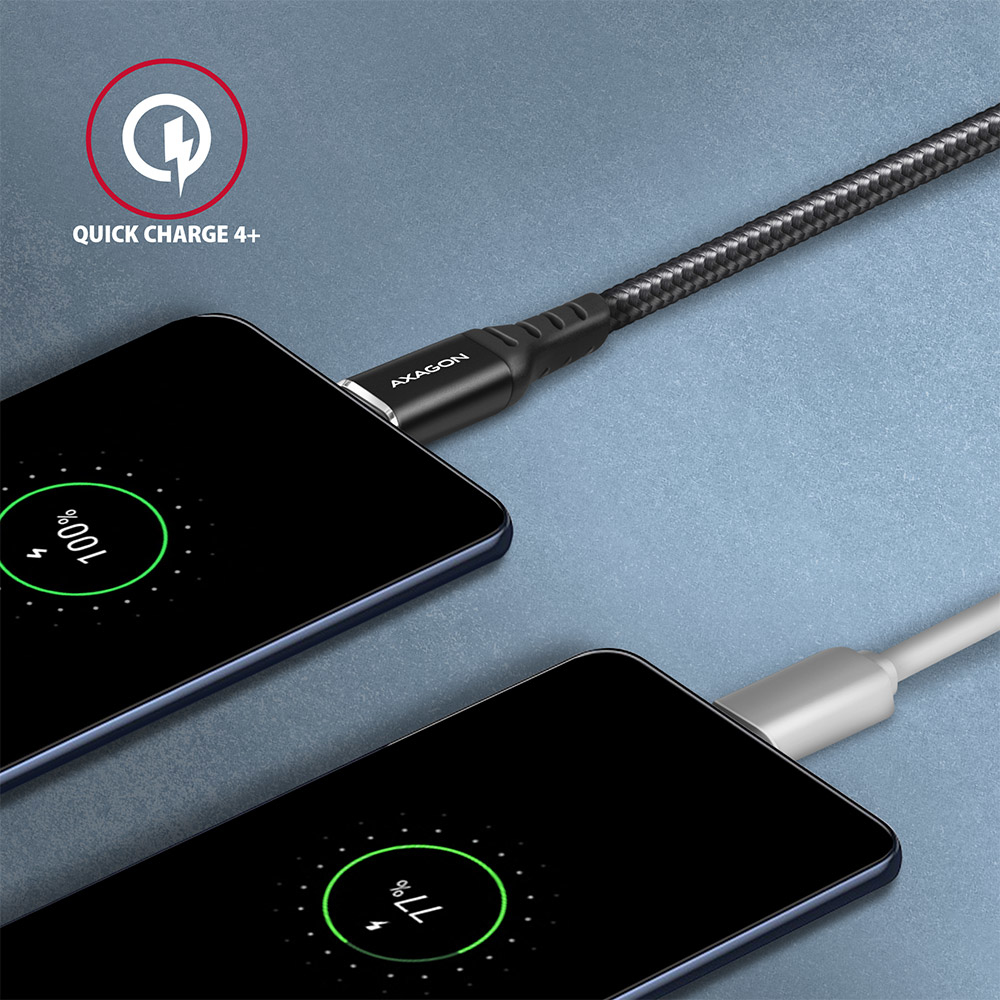 Axagon BUCM-CM10AB USB cable 1 m USB 2.0 USB C Black