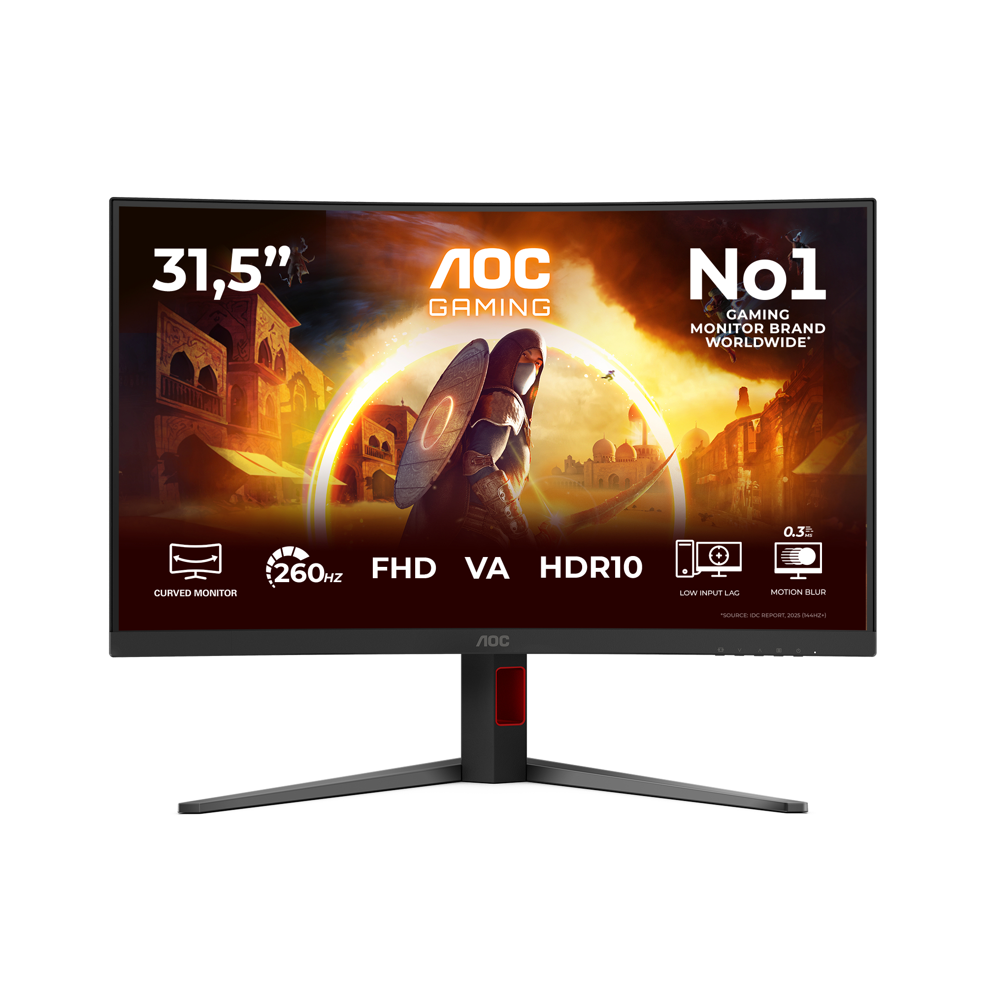 AOC G4 C32G4Z computer monitor 80 cm (31.5) 1920 x 1080 pixels Black, Red