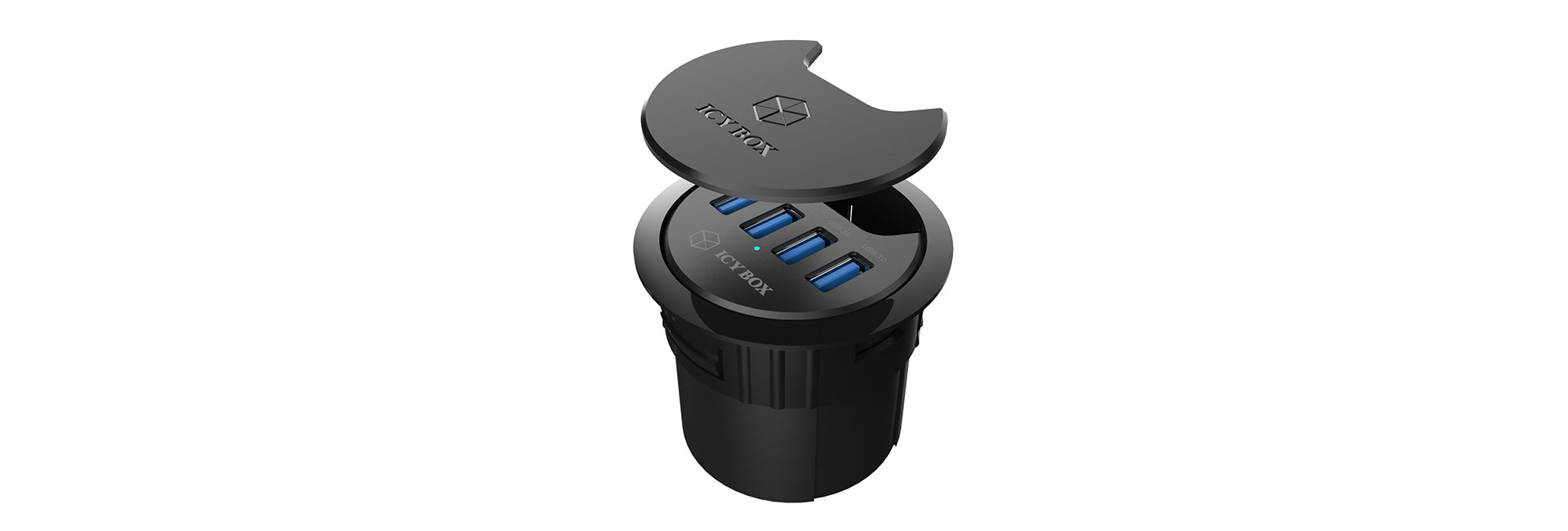 ICY BOX IB-HUB1403 USB 3.2 Gen 1 (3.1 Gen 1) Type-A 5000 Mbit/s Negro