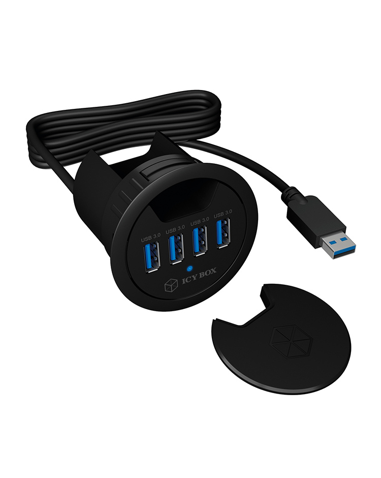 ICY BOX IB-HUB1403 USB 3.2 Gen 1 (3.1 Gen 1) Type-A 5000 Mbit/s Negro