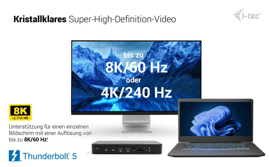 i-tec THUNDERBOLT 5 DOCK 3X LCD