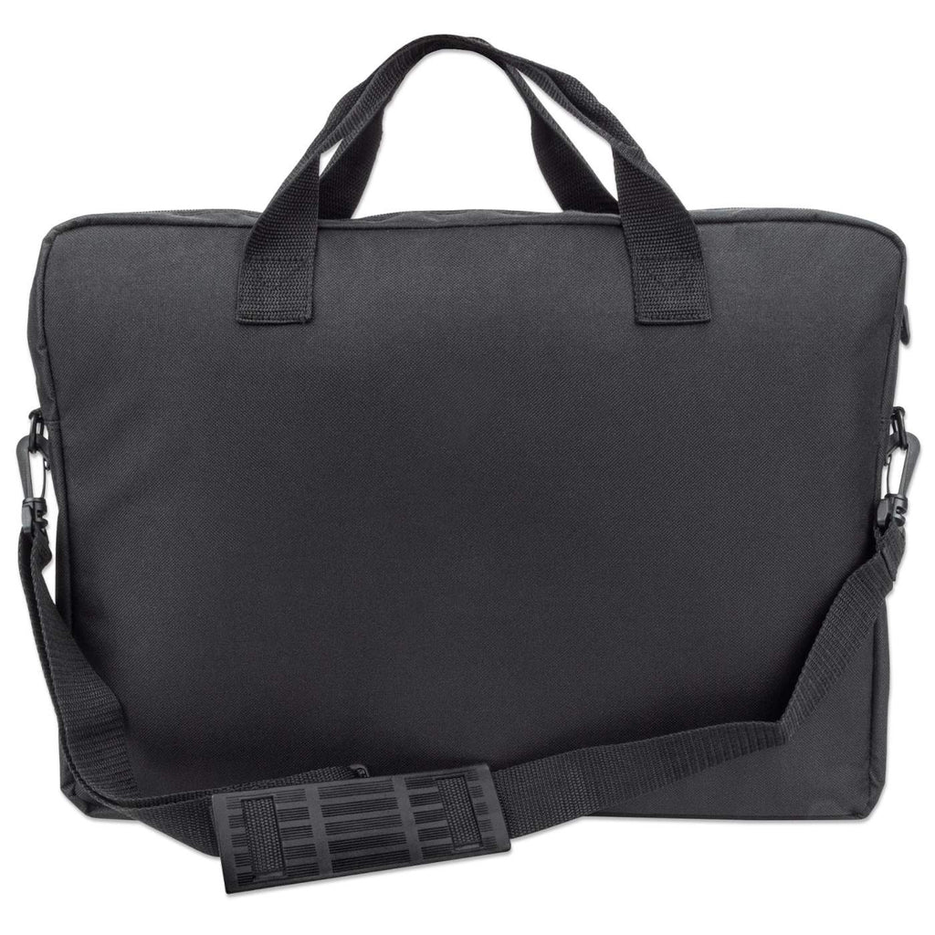 Manhattan Malet�n para port�til London 17,3, tipo top loader, negro, ECON�MICO, bolsillo para accesorios, correa de hombro desmontable, funda para port�til, garant�a 3 a�os