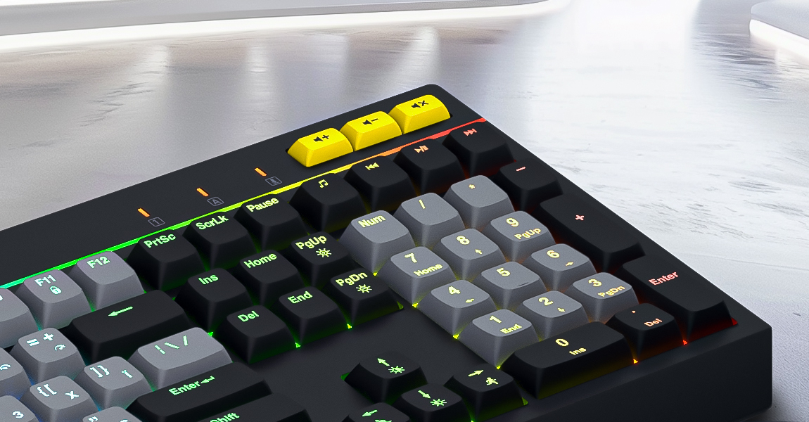 HATOR Icefall tastiera Gaming USB QWERTY Inglese US Bianco
