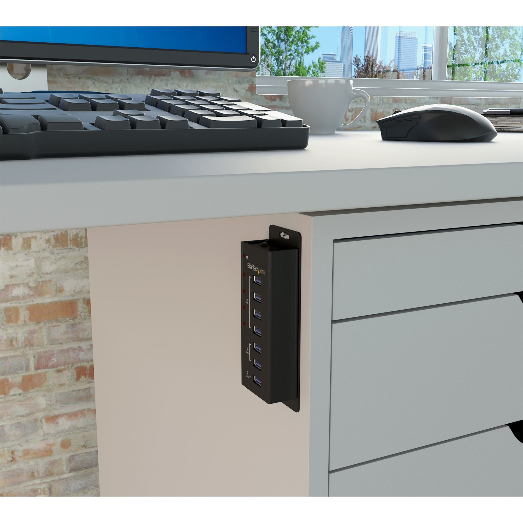 StarTech.com 4 Port USB 3.0 Hub plus 3 Ladeanschlsse (2x 1A & 1x 2A)