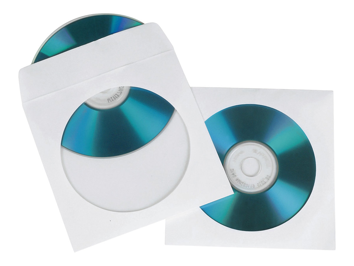 Hama CD-ROM Paper Sleeves 50, White 50 dischi Bianco