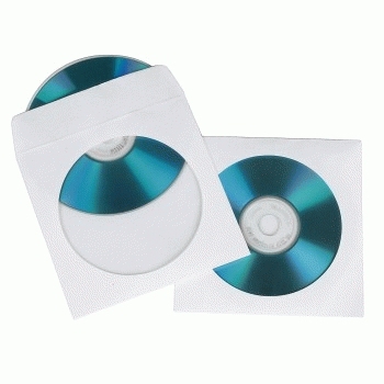 Hama CD-ROM Paper Sleeves 50, White 50 dischi Bianco