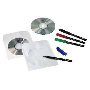 Hama CD-ROM Paper Sleeves 50, White 50 dischi Bianco