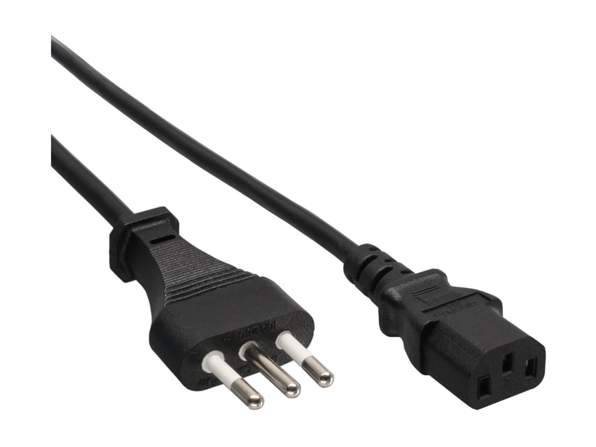 InLine 40er B-Pack Netzkabel - Netzstecker Italien / Kaltger�te ST C13 - 1,8m
