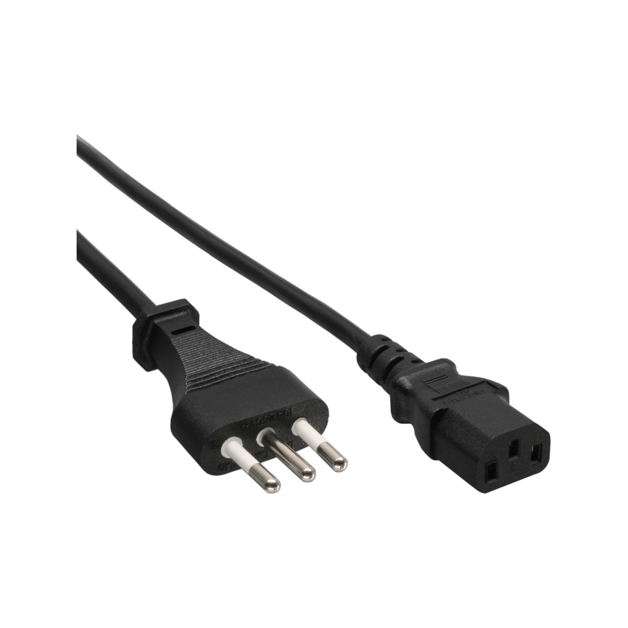 InLine 40er B-Pack Netzkabel - Netzstecker Italien / Kaltger�te ST C13 - 1,8m