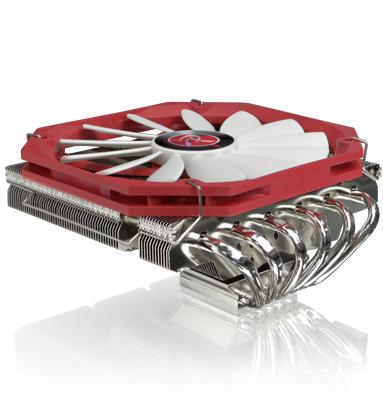 RAIJINTEK Pallas Processeur Refroidisseur 14 cm M�tallique, Rouge