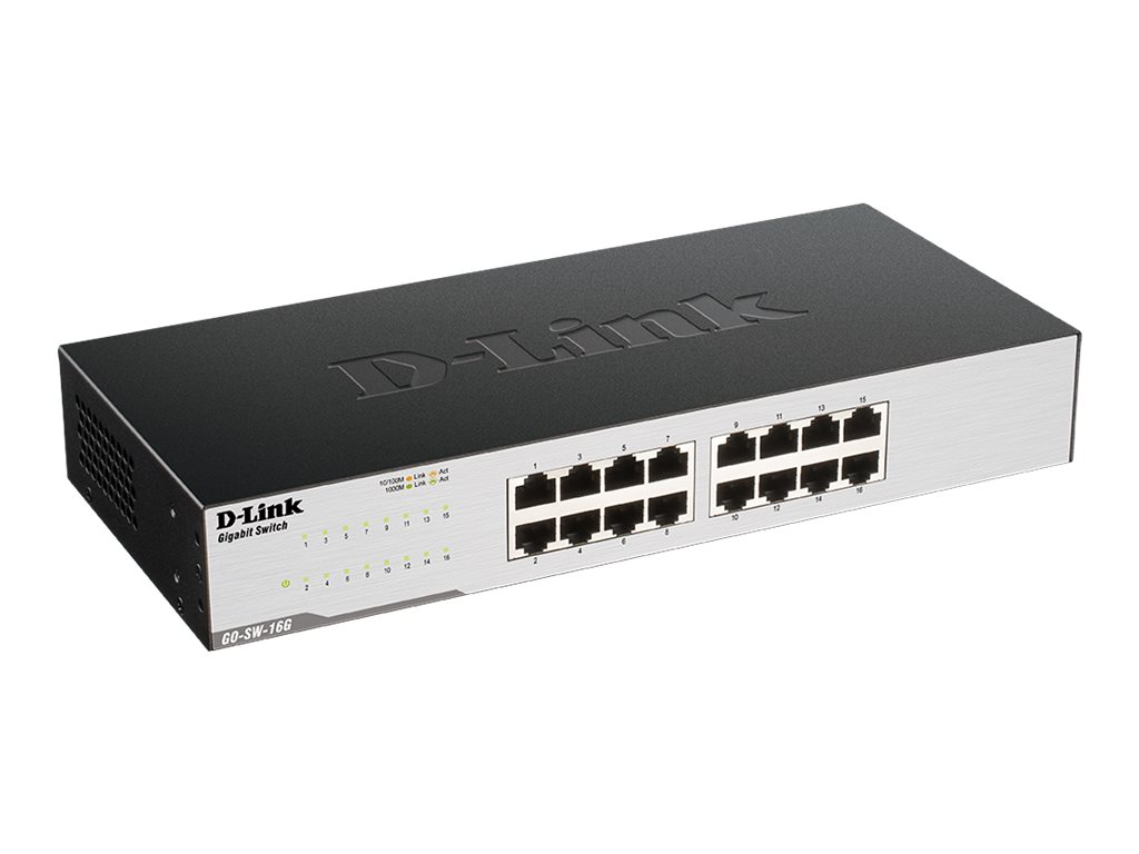 D-Link GO-SW-16G - Switch - unmanaged - 16 x 10/100/1000