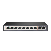 Extralink PoE-Schalter PERSES 8x Gigabit PoE/PoE+ - 2x RJ45-Uplink Gigabit - 96W - Unmanaged - L2 - Gigabit Ethernet (10/100/1000) - Power over Ethernet (PoE)