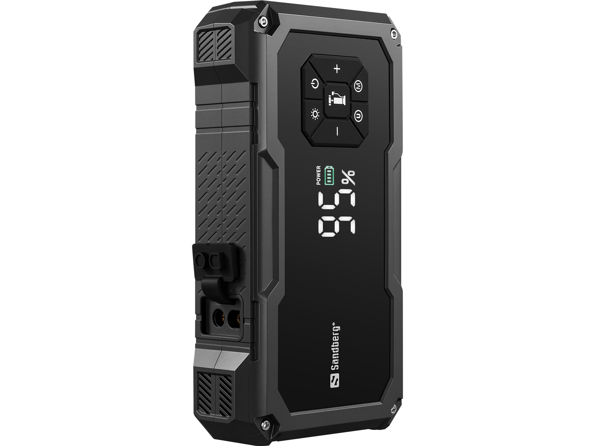 SANDBERG Active TirePump 10000 - Powerbank / Starthilfekabel - Li-Ion - 10000 mAh - 37 Wh - 800 A - 2 Ausgabeanschlussstellen (USB, Starthilfeanschluss)