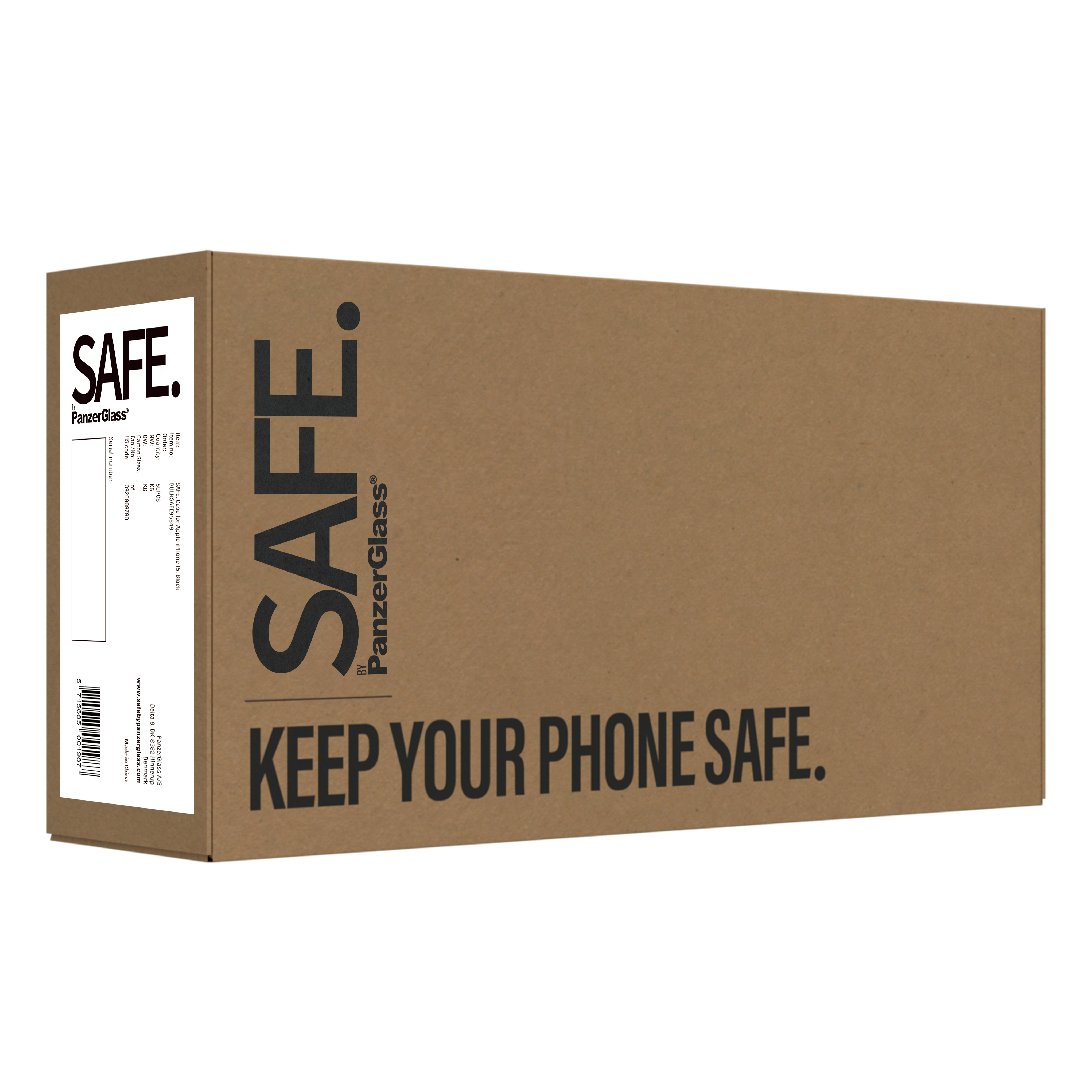PanzerGlass SAFE. by � TPU Case iPhone 15 | Black custodia per cellulare Cover Nero