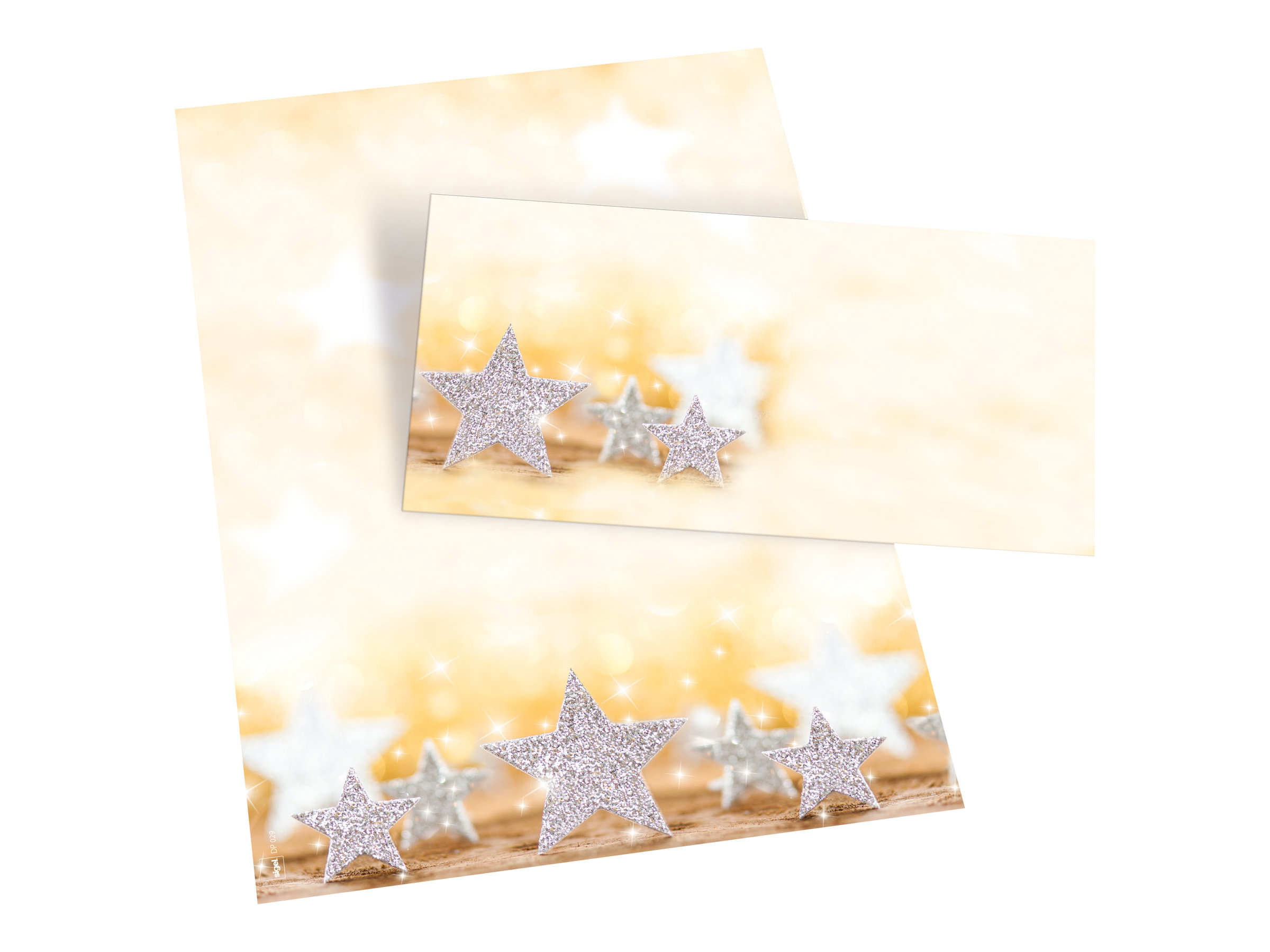 Sigel Weihnachts-Motiv-Papier Glitter Stars - A4 (210 x 297 mm)