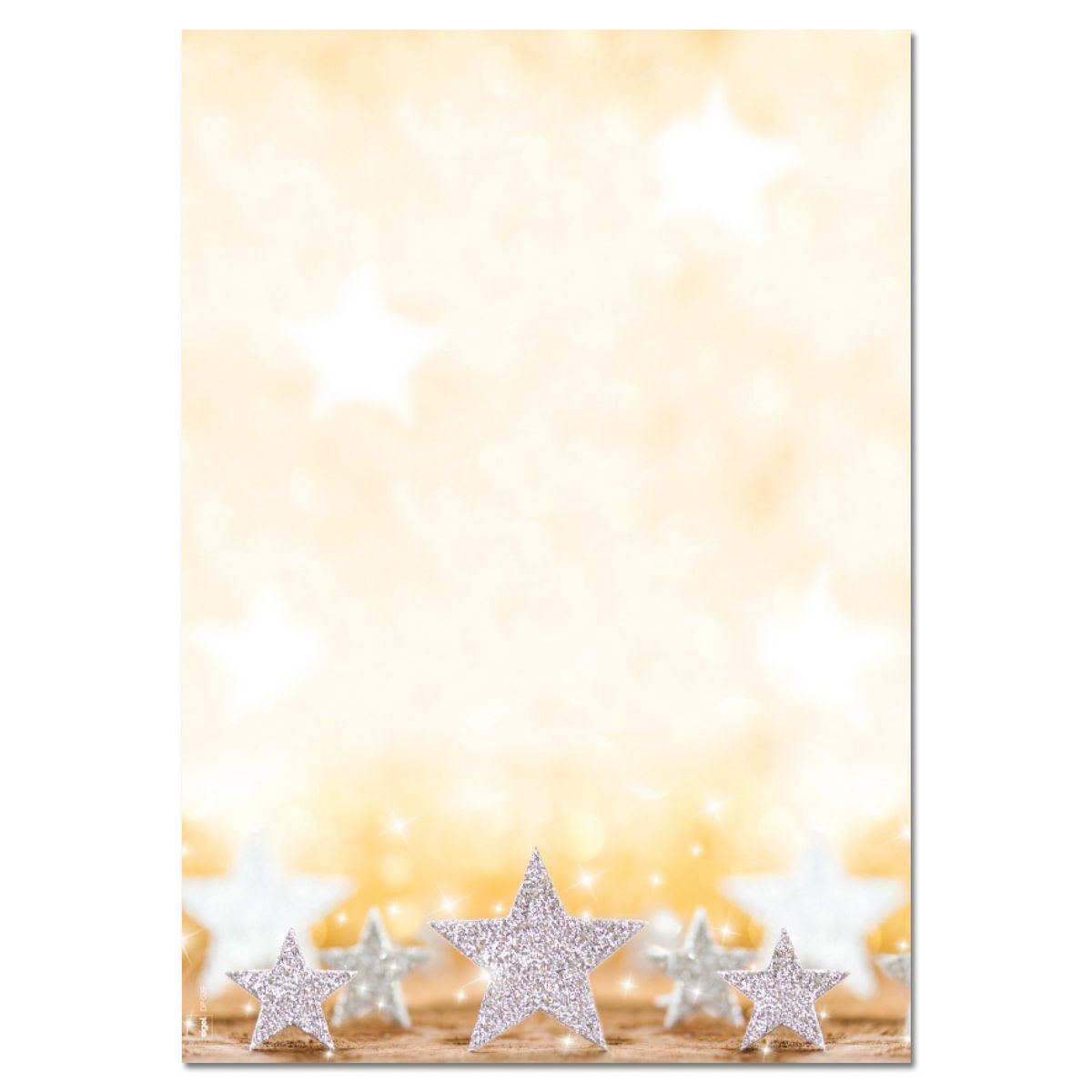 Sigel Weihnachts-Motiv-Papier Glitter Stars - A4 (210 x 297 mm)
